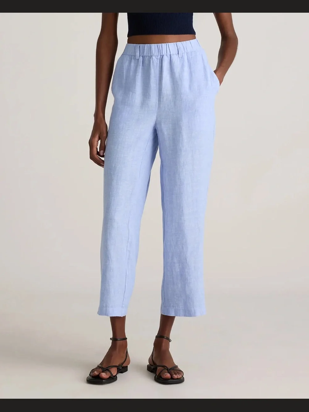 NWT π Quince light blue linen pants - Picture 1 of 8